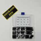 250PCS M3 12.9 Grade Alloy Steel Screw Assortment Kit — Cap Screws, Washers & Nuts