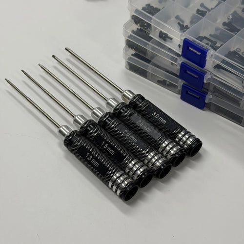 1.3 / 1.5 / 2.0 / 2.5 / 3.0 mm Precision Hex Driver Set (5-Piece)