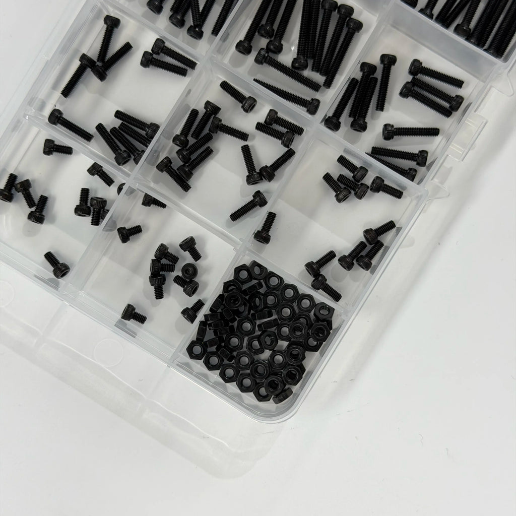 270PCS M2.5 12.9 Grade Alloy Steel Screw Assortment Kit — Cap Screws, Washers & Nuts