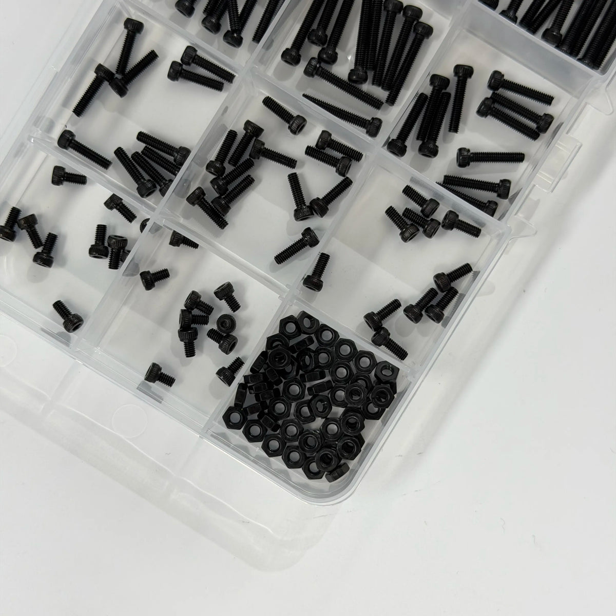 270PCS M2.5 12.9 Grade Alloy Steel Screw Assortment Kit — Cap Screws, Washers & Nuts