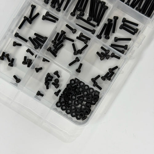 270PCS M2.5 12.9 Grade Alloy Steel Screw Assortment Kit — Cap Screws, Washers & Nuts