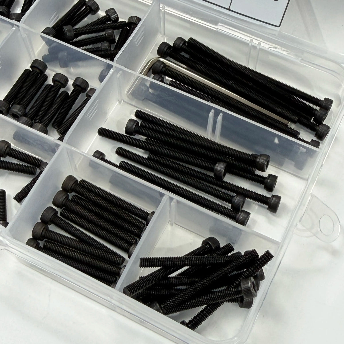 250PCS M3 12.9 Grade Alloy Steel Screw Assortment Kit — Cap Screws, Washers & Nuts