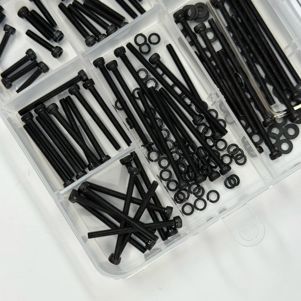 270PCS M2.5 12.9 Grade Alloy Steel Screw Assortment Kit — Cap Screws, Washers & Nuts