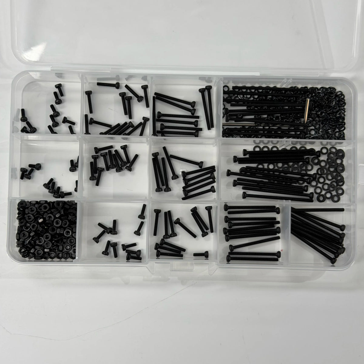 270PCS M2 12.9 Grade Alloy Steel Screw Assortment Kit — Cap Screws, Washers & Nuts