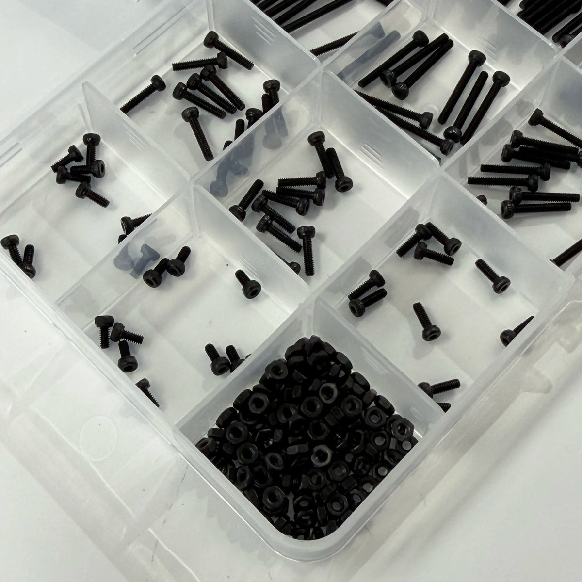 270PCS M2 12.9 Grade Alloy Steel Screw Assortment Kit — Cap Screws, Washers & Nuts